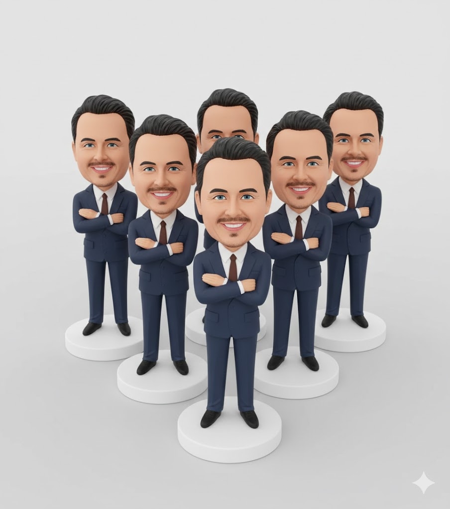 Businessman Custom Bobblehead Single Figure Only Personalized Engraved Text