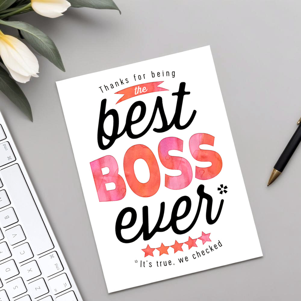 Boss's Day Card Happy Boss's Day Card Boss's Birthday Card Gift