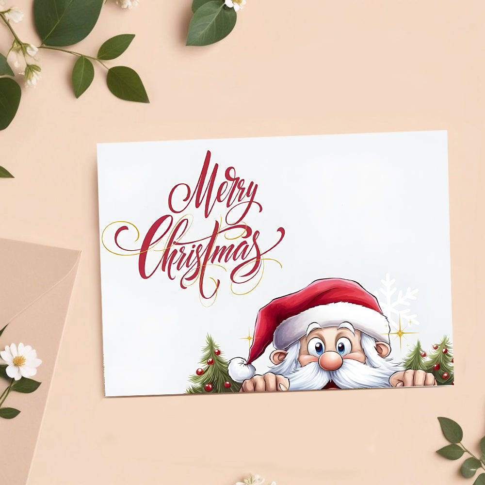 Merry Christmas Card Santa Claus Greeting Card