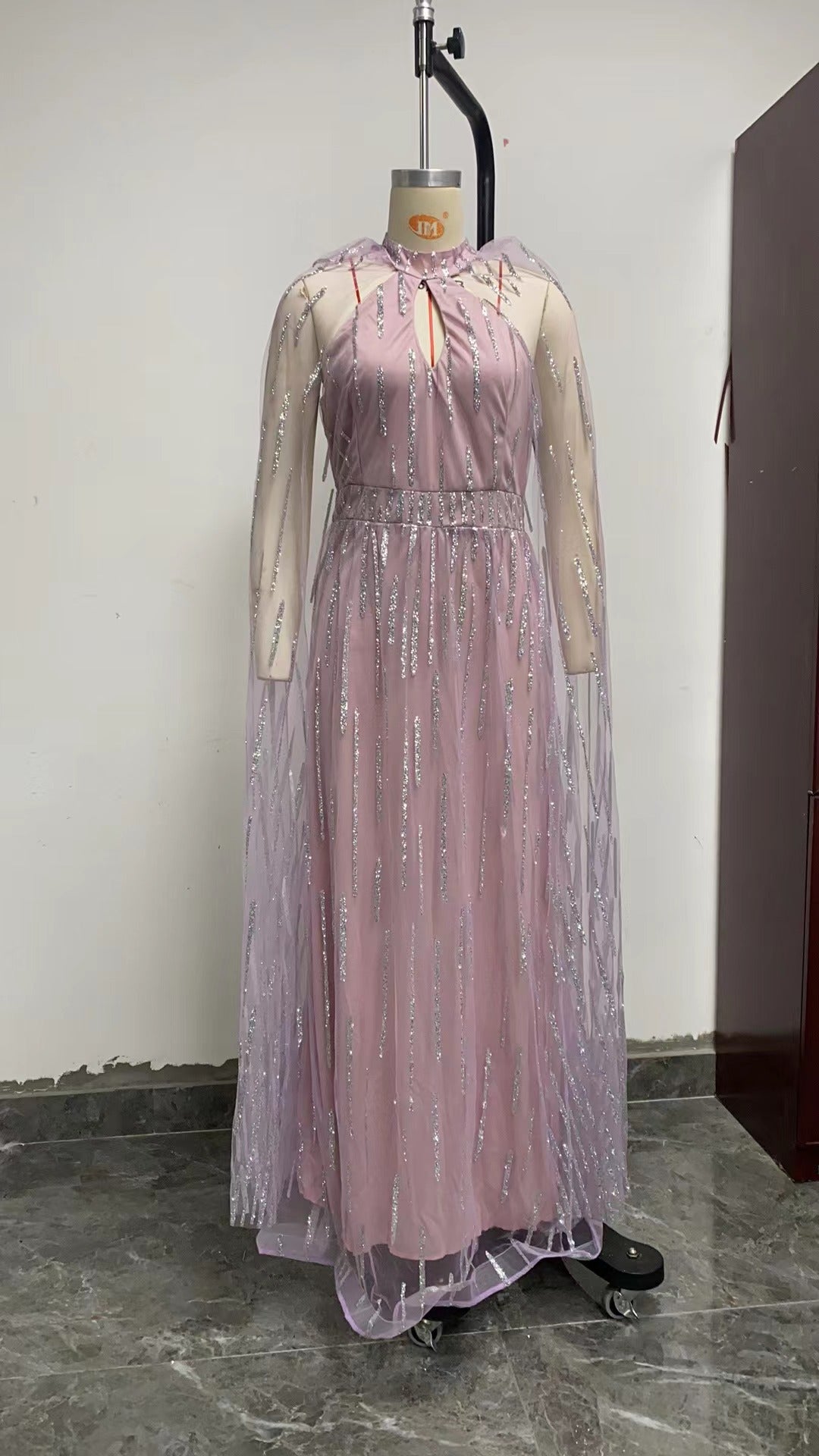 Latest Temperament Mesh Long Dress Dress Tassel Sequins Evening Dress Women's Bridesmaid Dress Birthday Graduation Dress