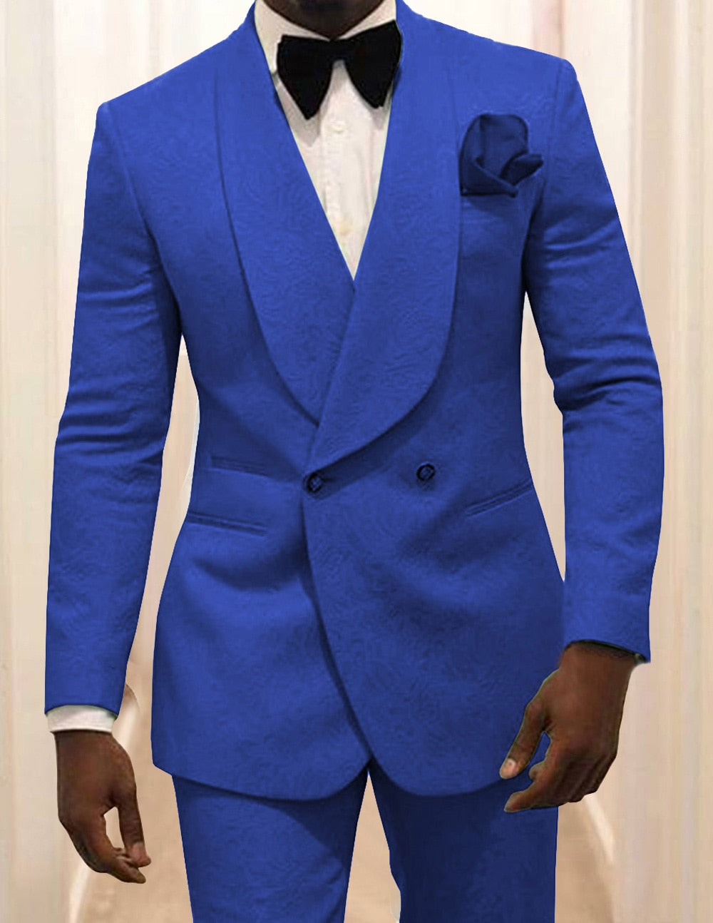 2 Pieces Men‘s Suit Lavender Casual Floral Blazer Prom Purple Tuxedo Tweed Shawl Lapel Dinner Party White Jacket Wedding Grooms