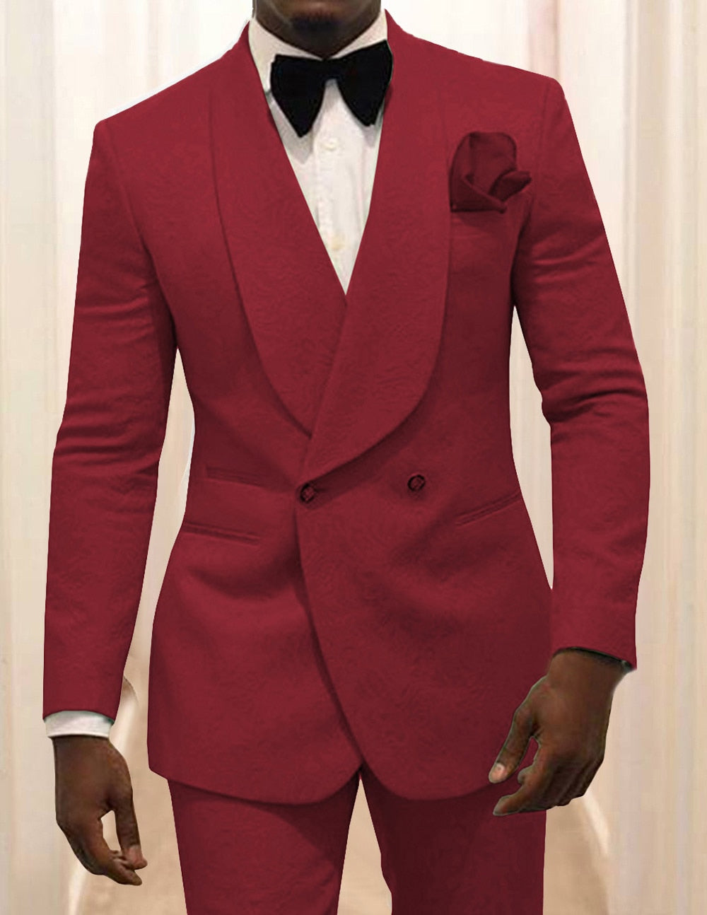 2 Pieces Men‘s Suit Lavender Casual Floral Blazer Prom Purple Tuxedo Tweed Shawl Lapel Dinner Party White Jacket Wedding Grooms