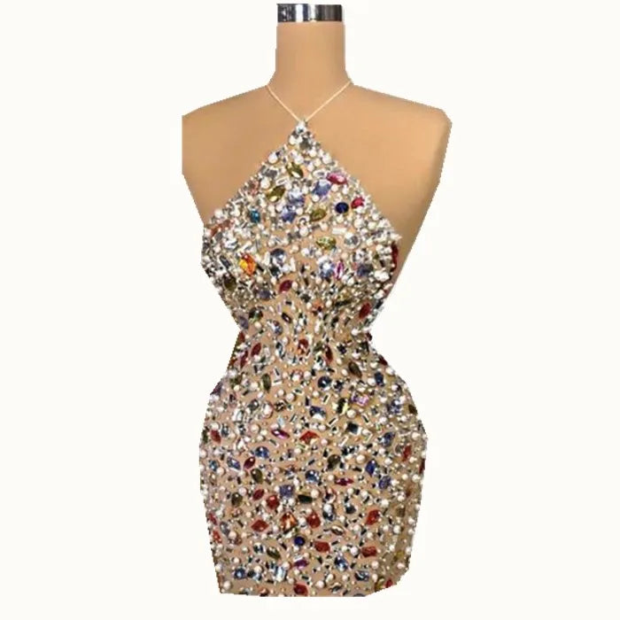 Evening Celebrate Stones Dresses Women Birthday Singer Dancer Stage Performance Sexy Transparent Costumes
