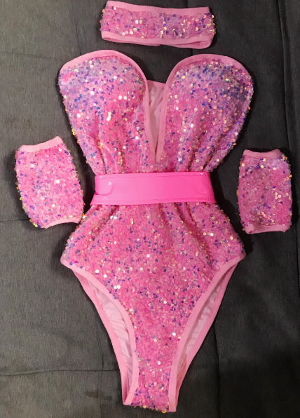 Colorful Sequins Bodysuit Nightclub Singer Dancer Stage Show Dancewear Bar Rave Outfits Pole Dancing Costume for Female