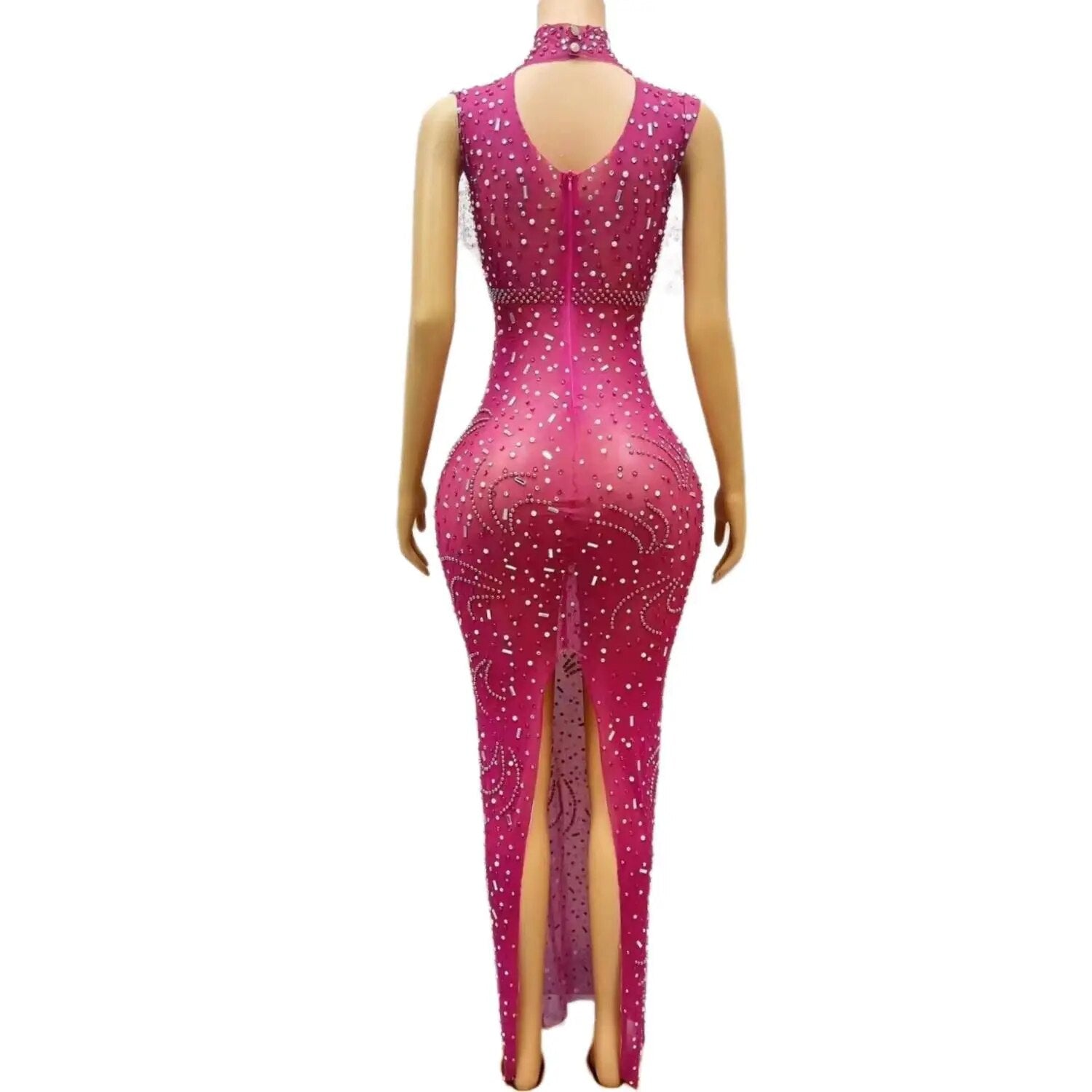 Beautiful See Through Sweetheart Rose Red Sequin Dresses African Black Girls Long Prom Dresses Long Prom Gala Party Gowns
