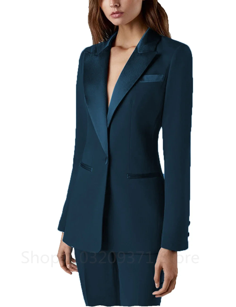 Black Women Suit 2 Piece Outfits for Wedding Tuxedos Party Office Work Slim Fit Business Lady Suit Blazer with Pants