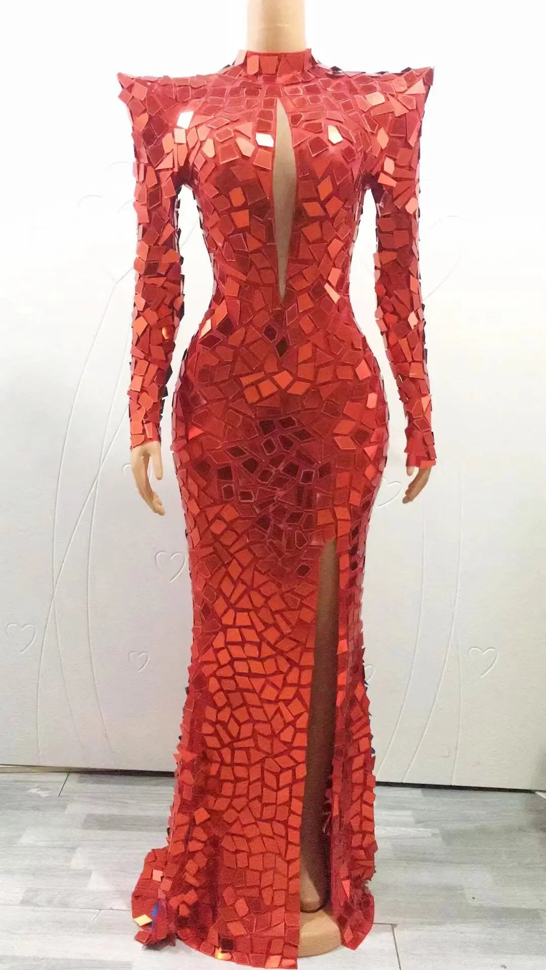 Blue Mirrors Evening Celebrate Long Train Dress Prom Birthday Outfit Birthday Sexy Costume Club Dress