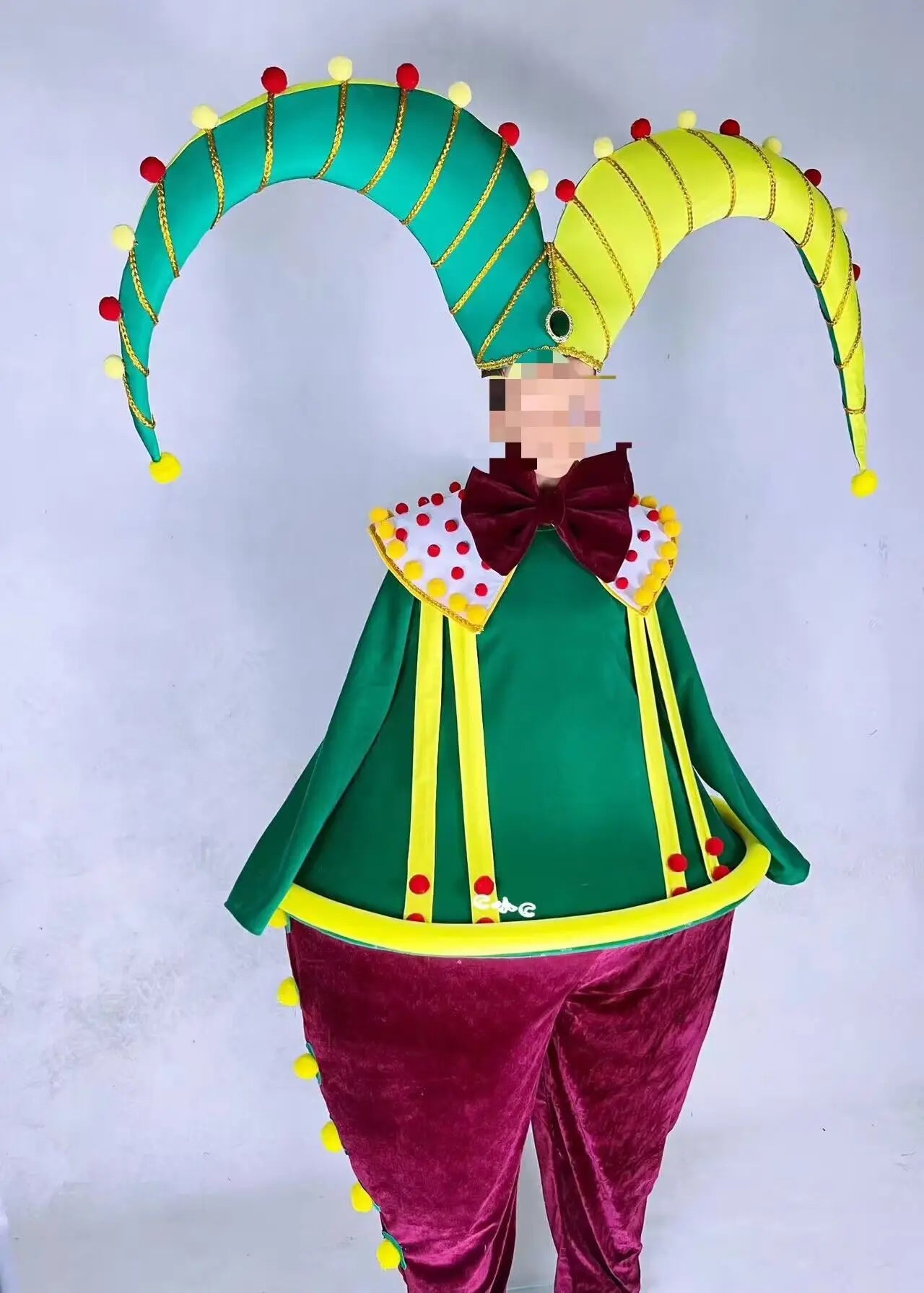 Christmas Performance Dance Costume Nightclub Singer Dancer Stage Wear Big Tummy Belly Clown Cloth