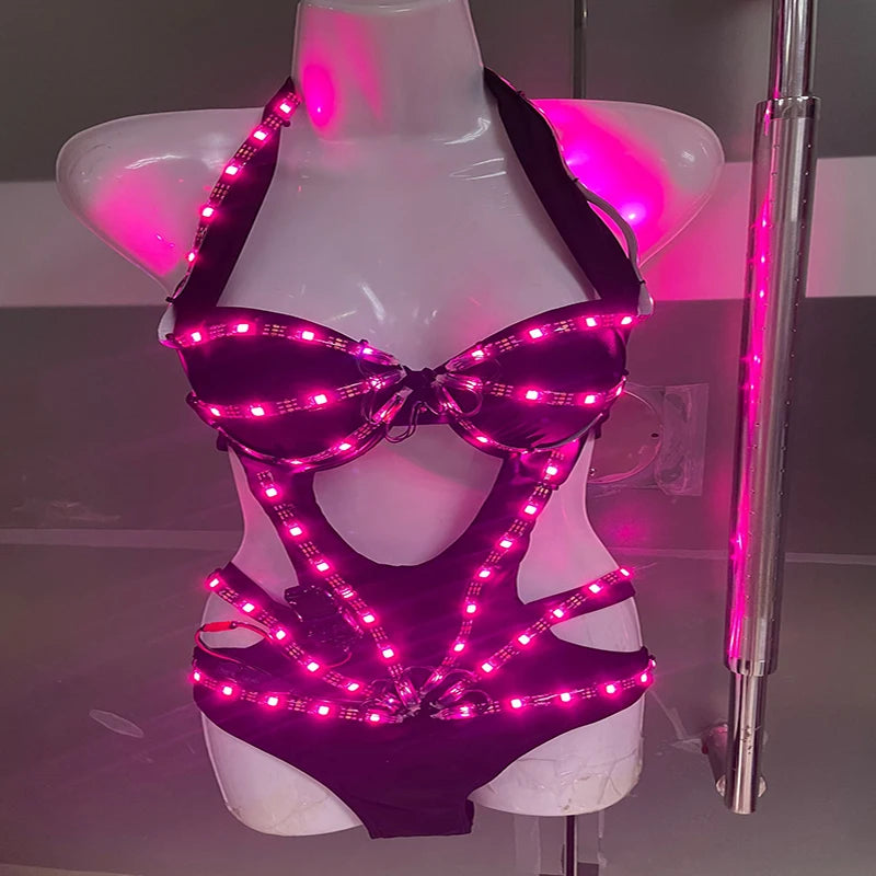 Costume LED Light / LED Pixel Costume / Bikini Led Light Jazz Bar Ds New Sexy Suit Nightclub Gogo Costume