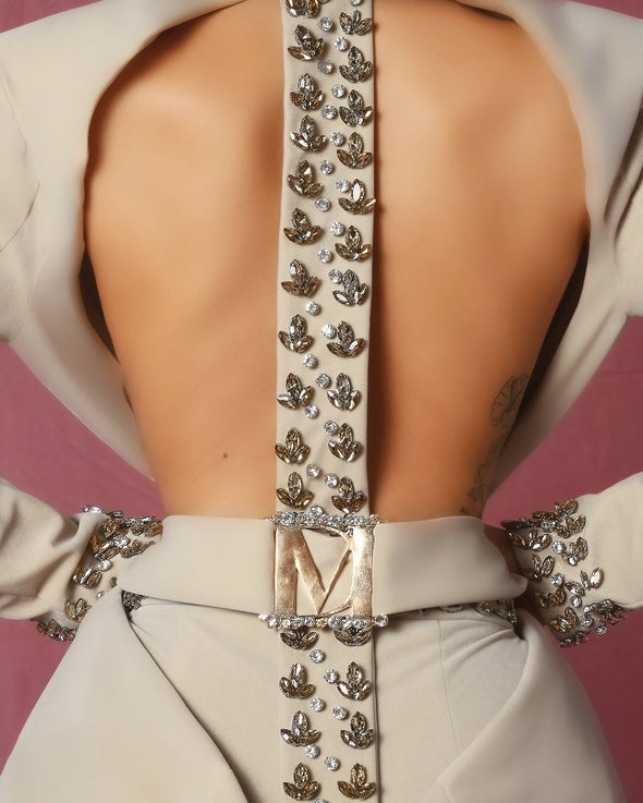 Designer Beading Mother Of The Bride Pant Suits Crystal 2 Formal Office Lady Blazer Prom Party Business Outfits