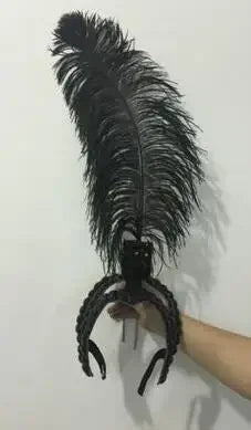 Feather Headdress Samba Costume Carnival Halloween Party Bar Performance Hat Makeup Dance Wings Parade