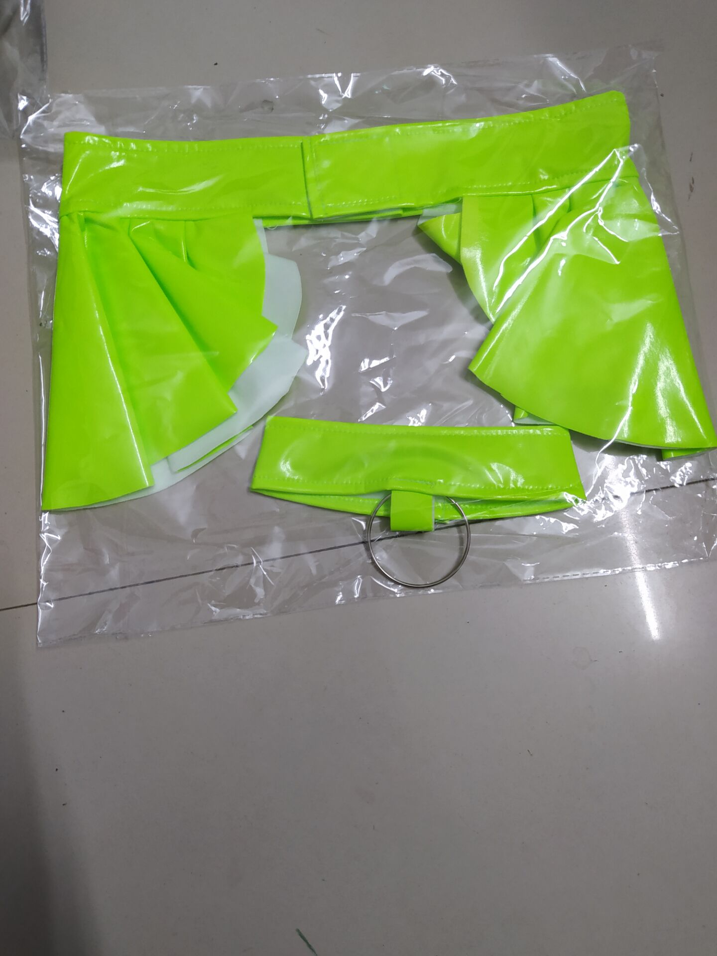 Fluorescent Color Nightclub Bikini Performance Clothing Suit Rave Outfits Bar Dj Dancer Stage Wear Pole Dance Costume 