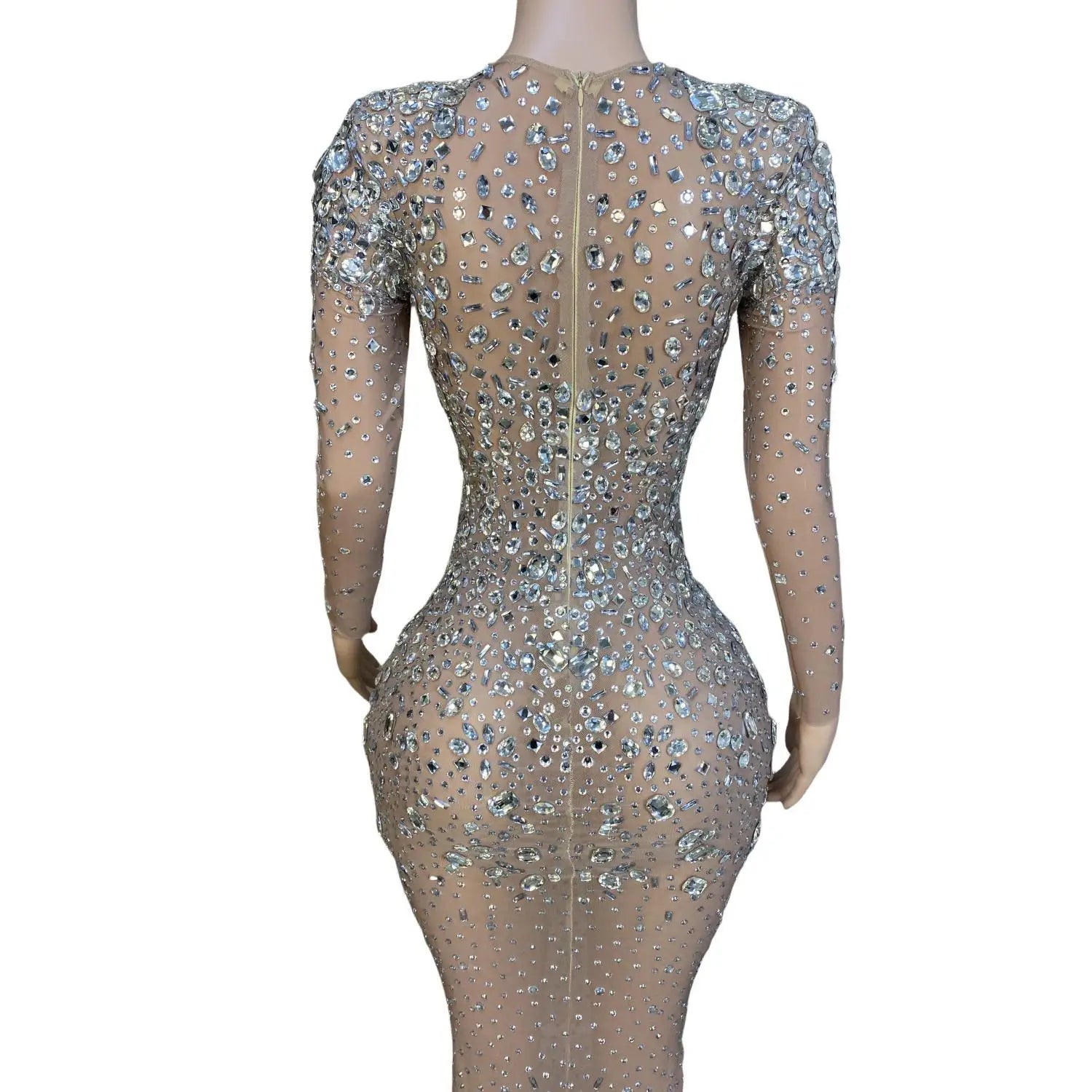 Gorgeous Long Prom Dresses 2024 Fashion Mermaid Style Luxury Sparkly Silver Crystals Black Girls Prom Party Formal Gowns