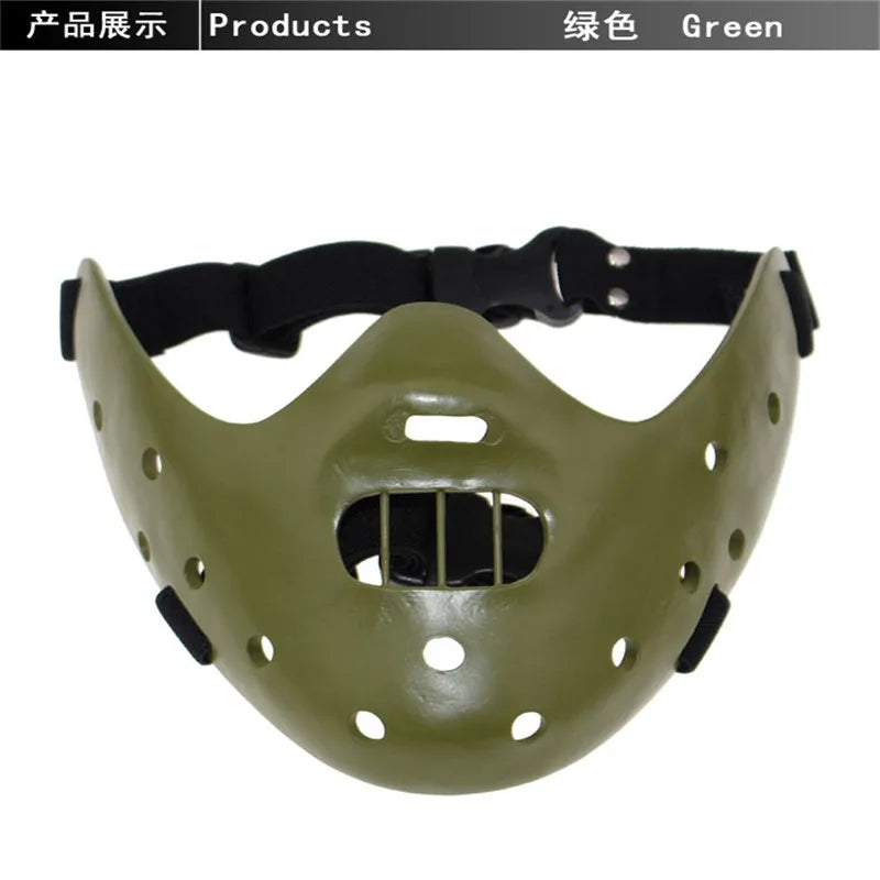 Hannibal Masks Horror Hannibal Lecter The Silence of The Lambs Masquerade Cosplay Party Halloween Mask Scary Ogre Resin Masque
