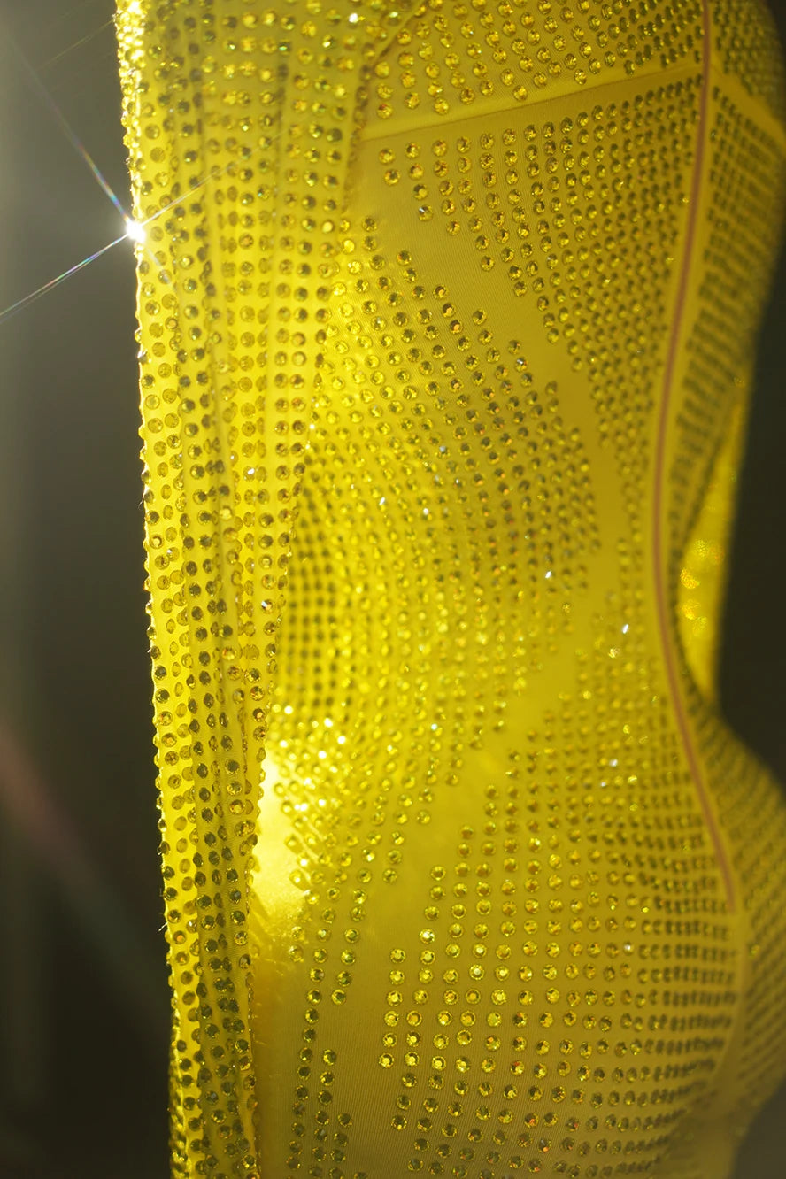 Luxurious Full Rhinestones Jumpsuit for Women Sexy Dance Costume Nightclub Outfit Performance Show Stage Wear Party Rompers