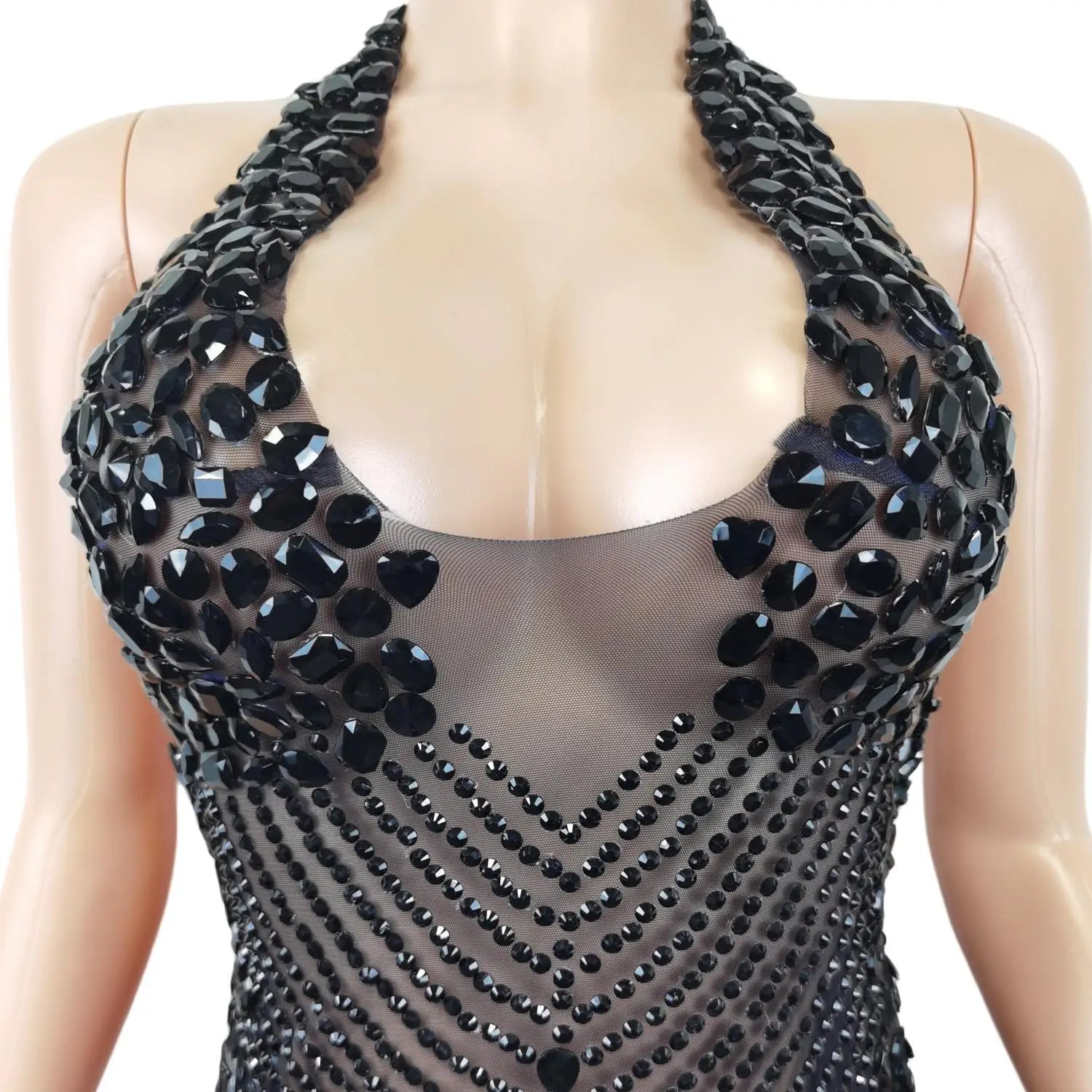 Luxury See Through Cocktail Gowns V-neck Crystals Velvet Dresses African Black Girls Short Prom Dress for Birthday Party