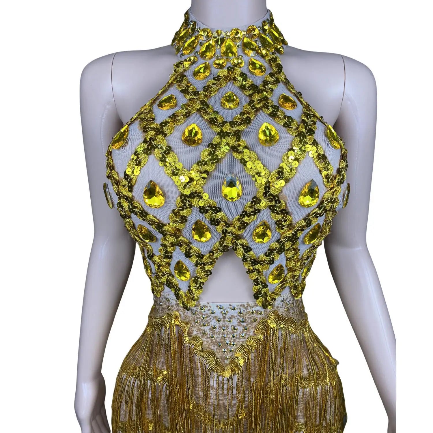 Women Gowns Gold Crystals Backless Mini Short Prom Dress