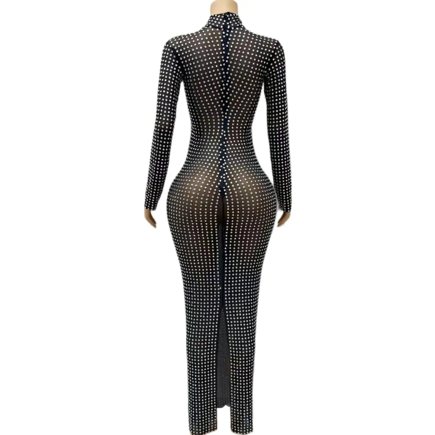 Luxury Sexy See Through Fluu Crystals African Black Girls Long Prom Dresses for Birthday Party Celebrate Dresses Zuanban