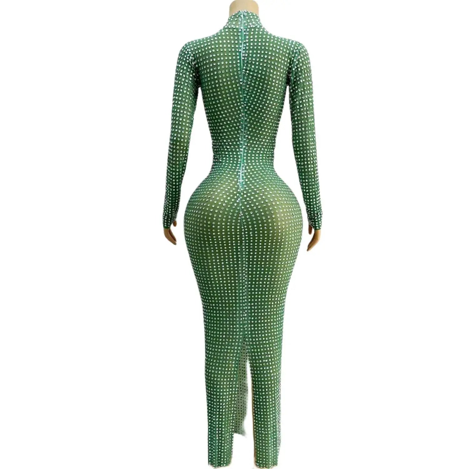 Luxury Sexy See Through Fluu Crystals African Black Girls Long Prom Dresses for Birthday Party Celebrate Dresses Zuanban