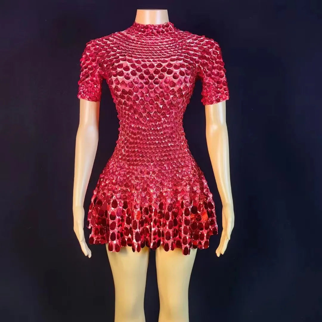 Selling Product Sparkling Dress Designer Zipper Pulls Cocktail Evening Matric Dance Dresses Sexy Sequin Photoshoot Dress