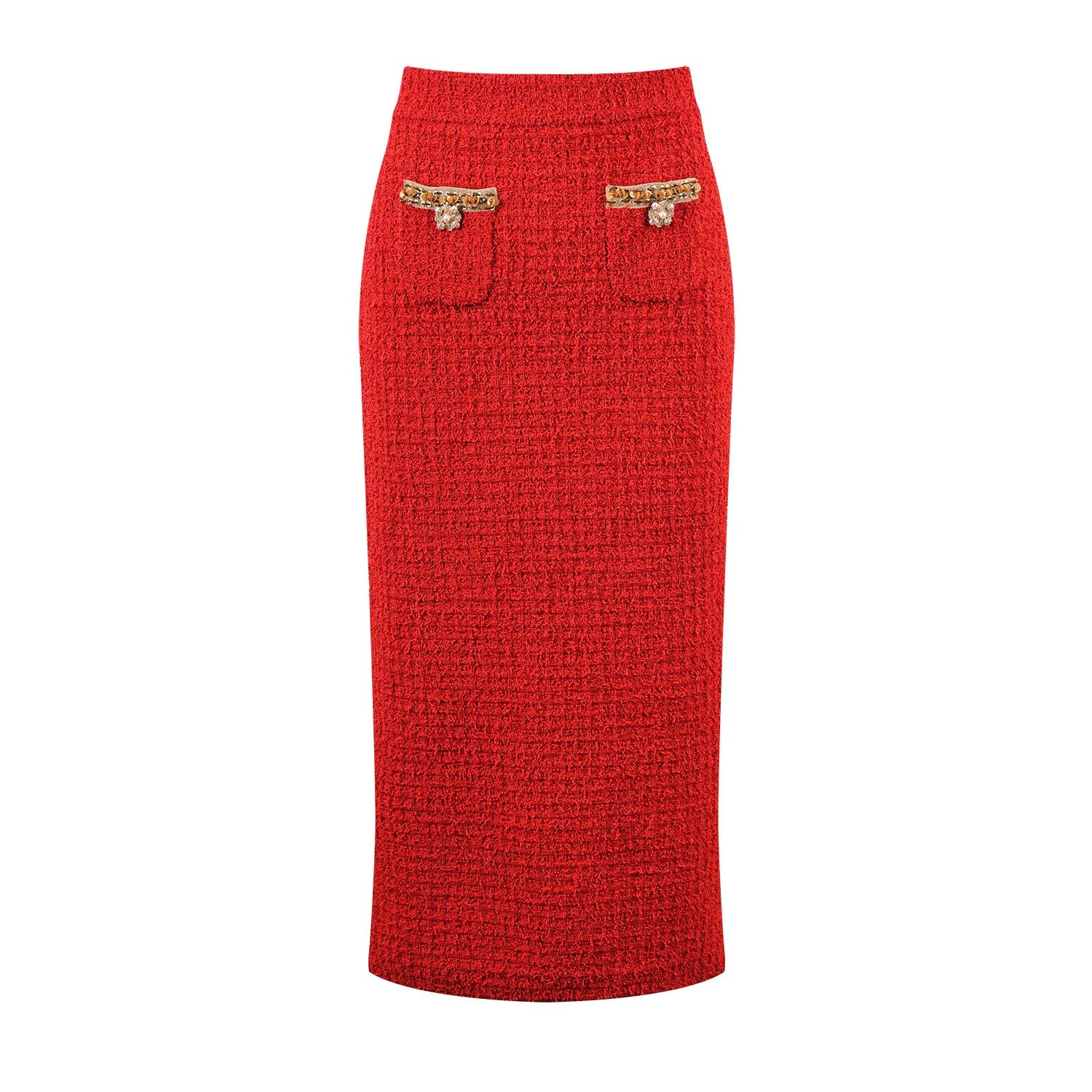 Luxury Crystal Long Evening Dresses Women 2 Piece Women Skirt Suits Beading Knitting Cardigans Sweater Long Pencil Skirts Sets
