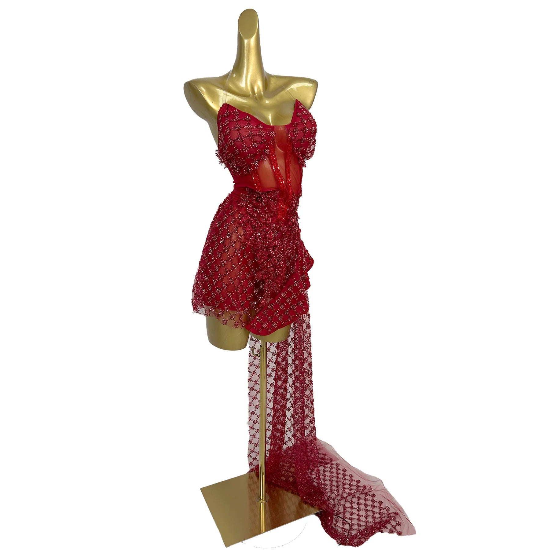 Sparkly Sequins Strapless Romper Spicy Girl Outfit Sexy Women Tulle Mesh Bodysuit Night Event Dance Show Outfit