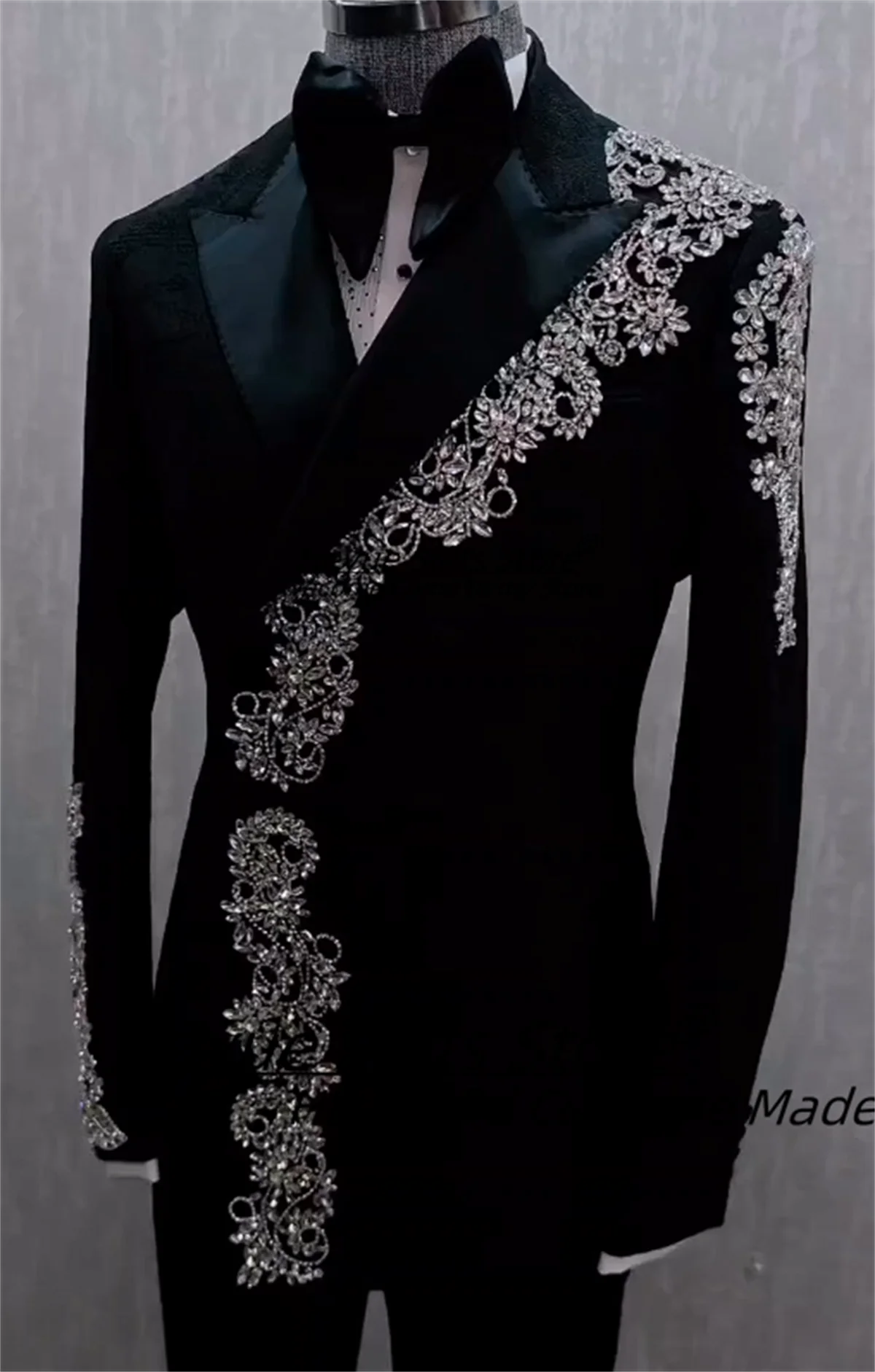 Crystal Appliqué Men’s Two-Piece Tuxedo