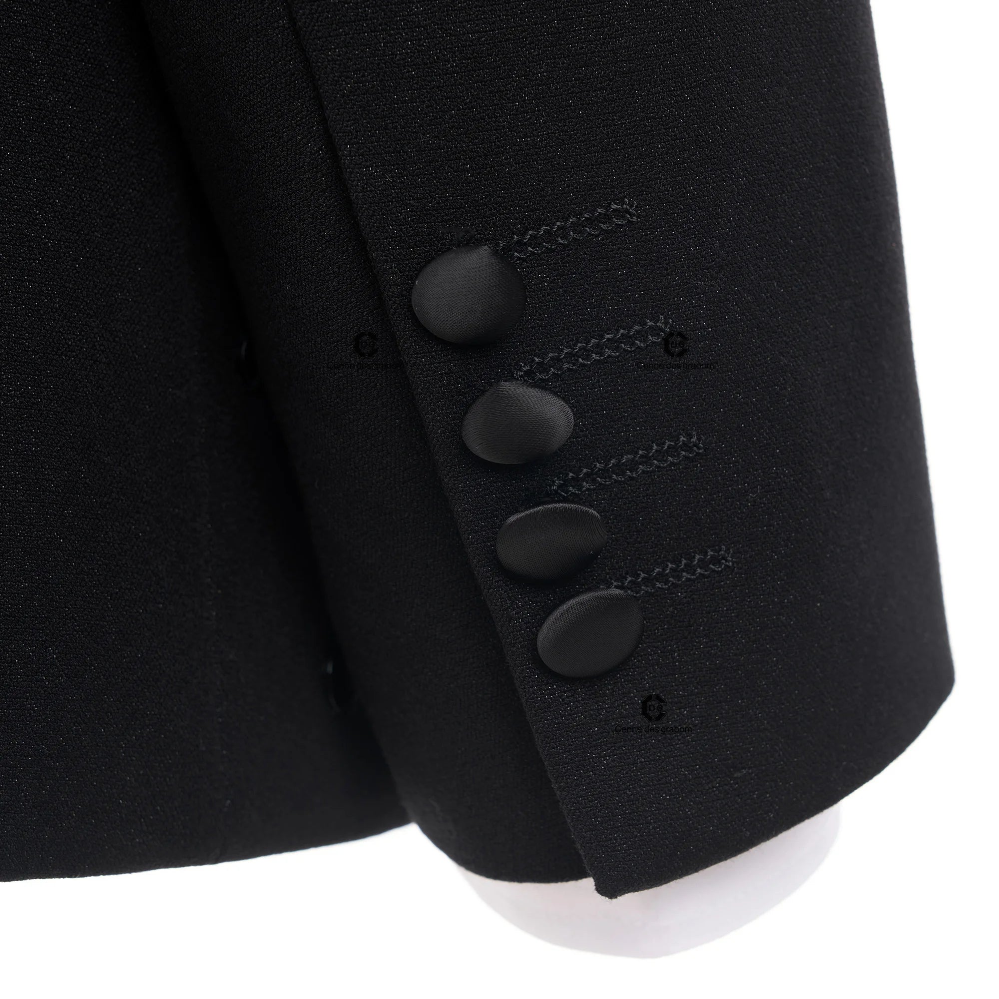 Elegant Luxury Men Suits Double-Breasted Black Jewelry Ornament Shining Tuxedo for Wedding Party Groom