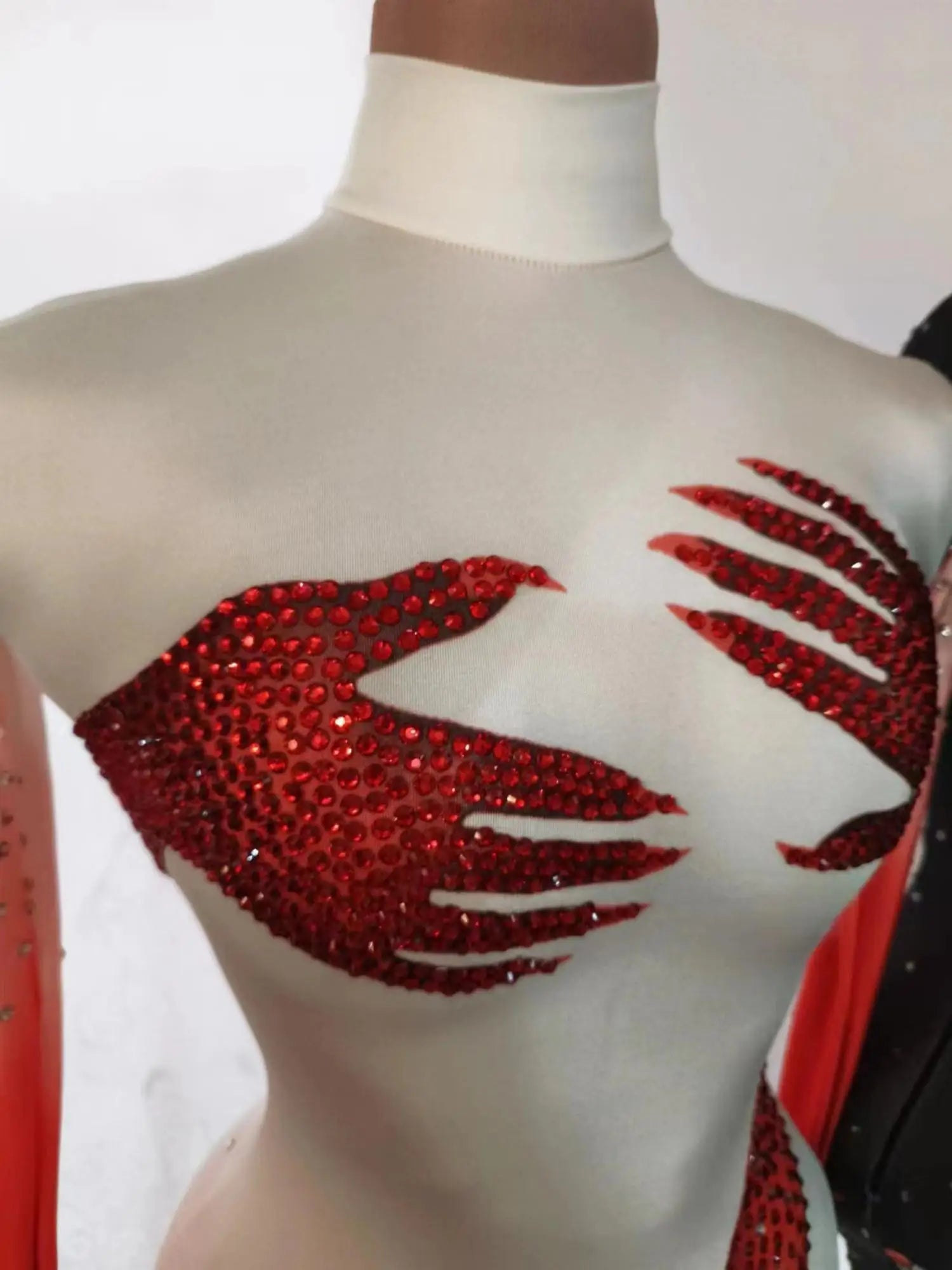 Sparkly Crystal Jumpsuit Long Gloves Tights Women Sexy Dancer Performance Costume Skinny Show Stage Wear Club Outfit