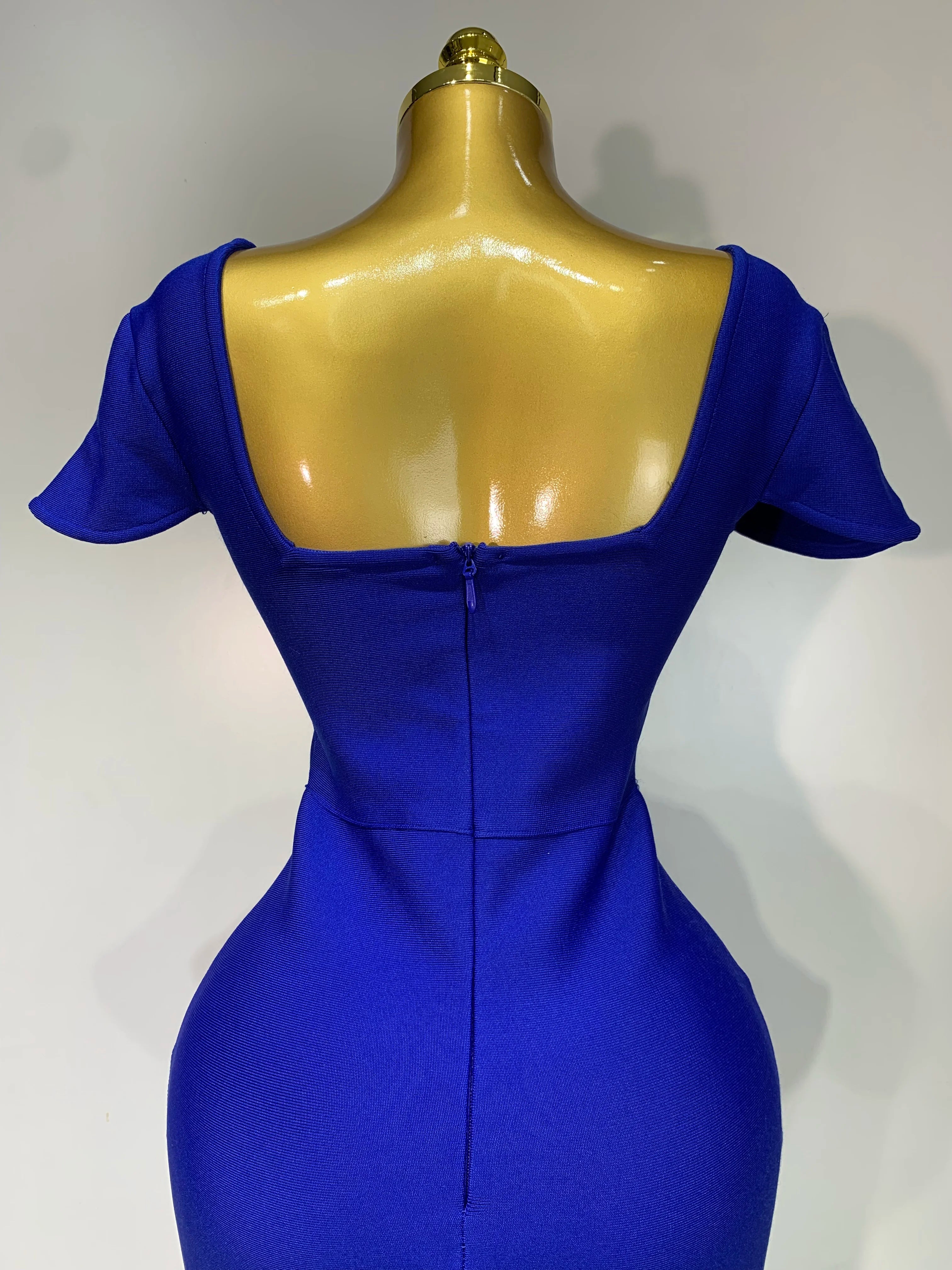 Celebrity Elegant Bandage Long Party Dress Women Sexy Square Collar Stretch Evening Prom Gown Club Luxury Birthday Dresses