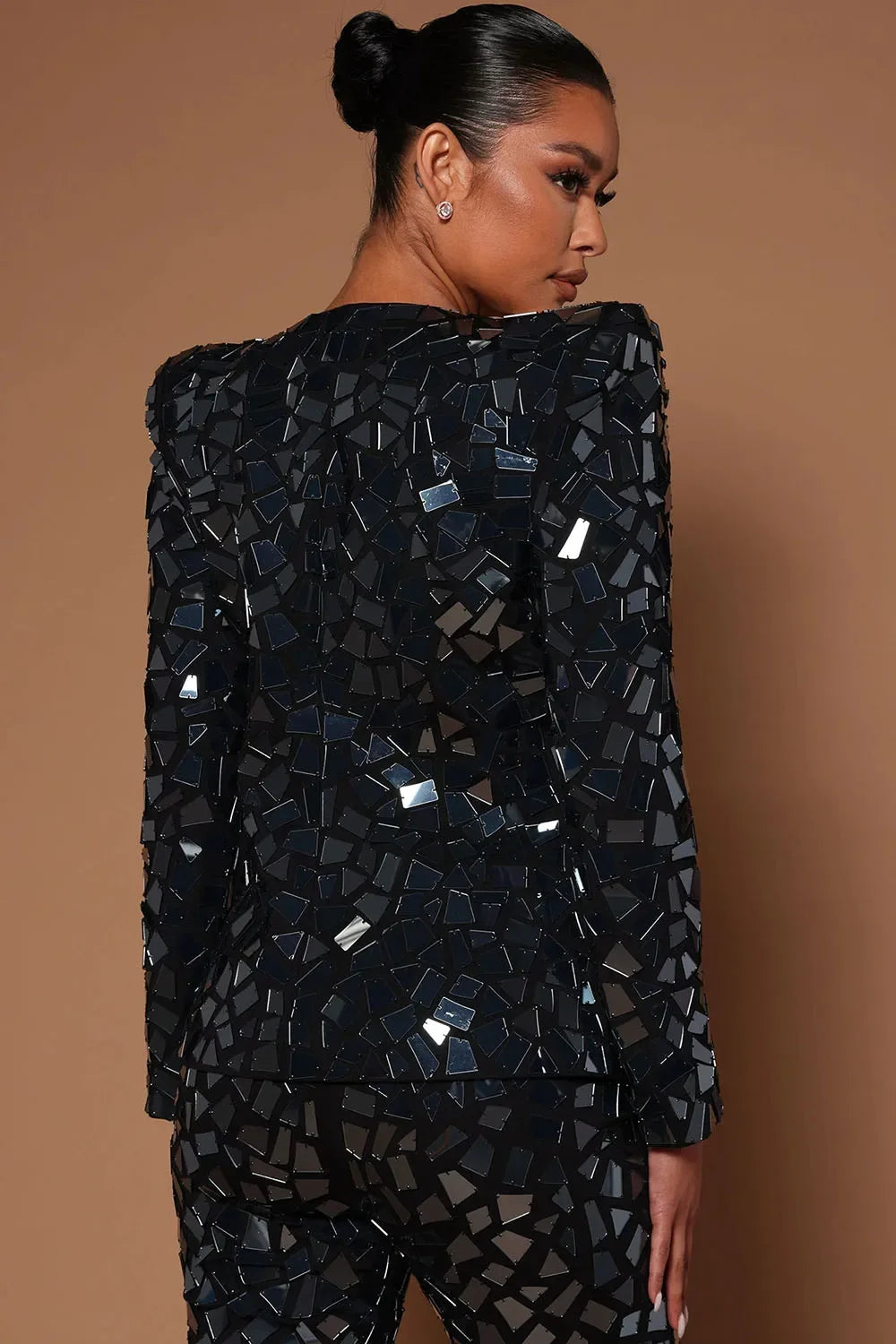 Mirror Sequin Tailored Two-Piece Suit - detail view 2