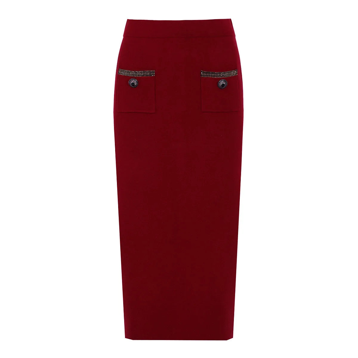 Luxury Crystal Long Evening Dresses Women 2 Piece Women Skirt Suits Beading Knitting Cardigans Sweater Long Pencil Skirts Sets