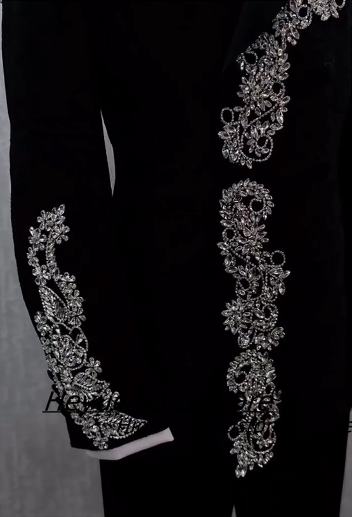 Crystal Appliqué Men’s Two-Piece Tuxedo - detail view 2