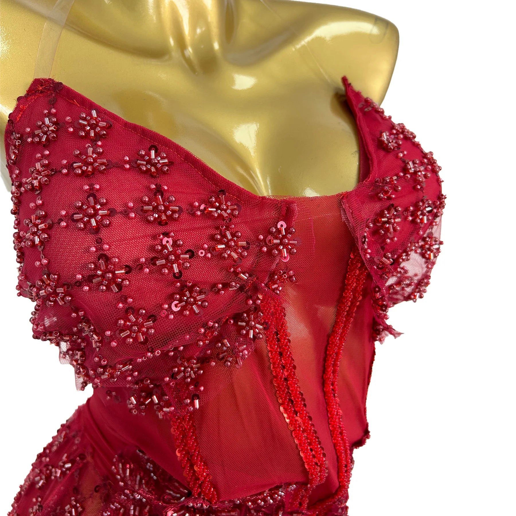 Sparkly Sequins Strapless Romper Spicy Girl Outfit Sexy Women Tulle Mesh Bodysuit Night Event Dance Show Outfit