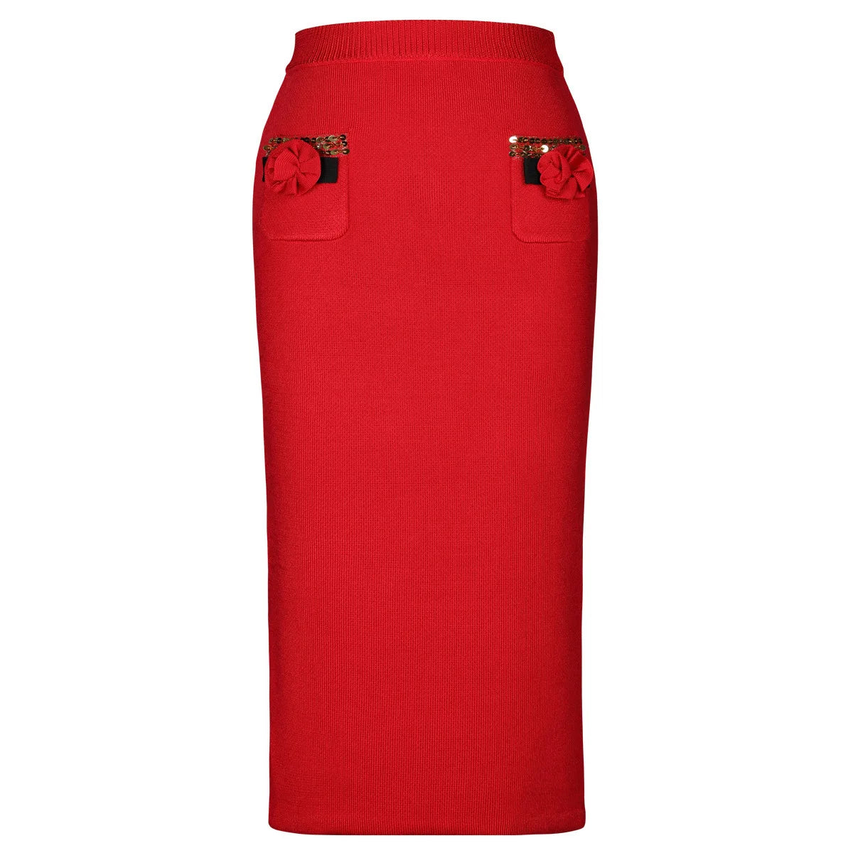 Luxury Crystal Long Evening Dresses Women 2 Piece Women Skirt Suits Beading Knitting Cardigans Sweater Long Pencil Skirts Sets