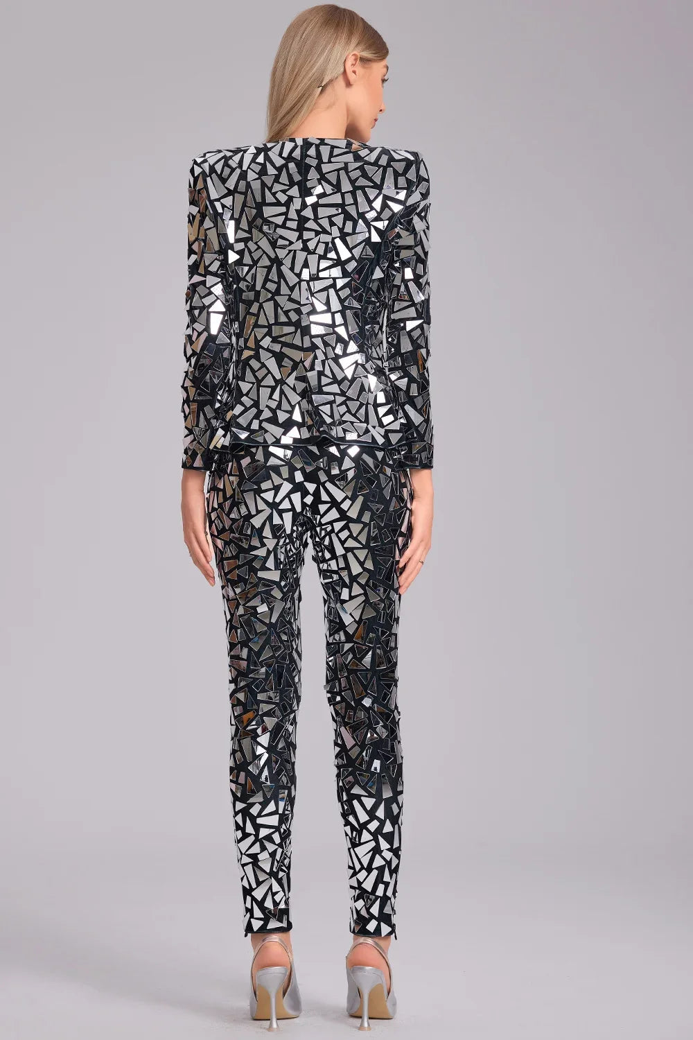 Mirror Sequin Tailored Two-Piece Suit - detail view 8