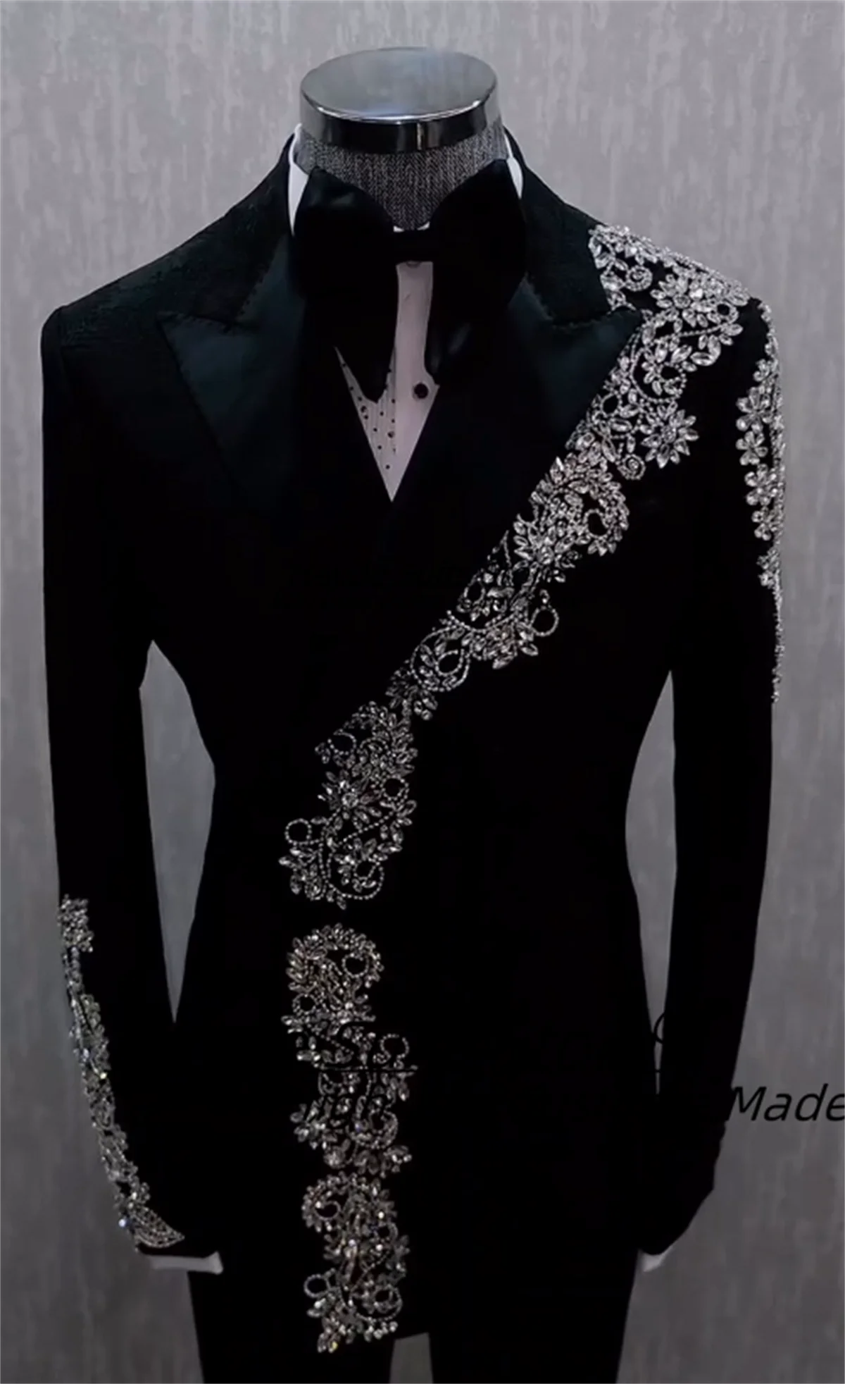 Crystal Appliqué Men’s Two-Piece Tuxedo - detail view 3