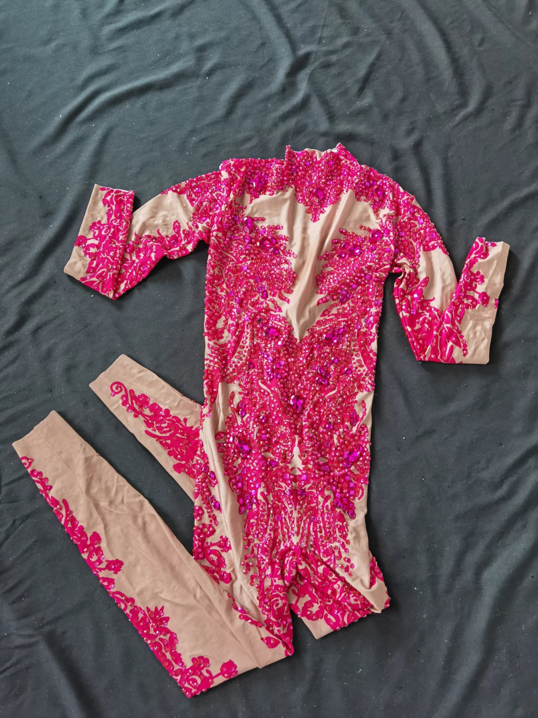 Sexy Crystals Jumpsuits Women Stretch Skinny Jumpsuit Party Rhinestone Rompers Nightclub Jazz Singer Costumes Pole Dance Clothes
