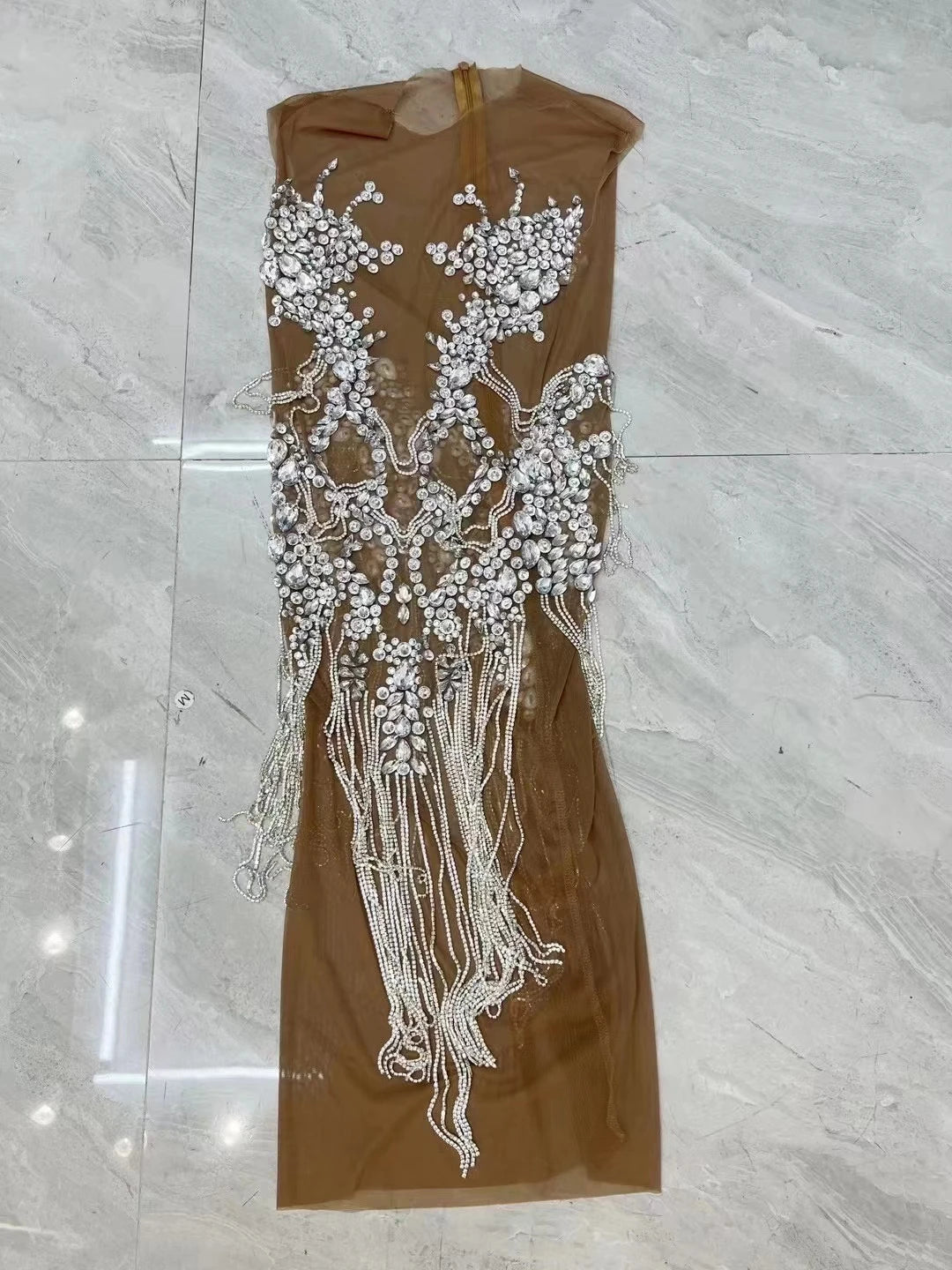 Sexy See Through Tassel Women Cocktail Birthday Formal Gowns Luxury Silver Diamond African Girl Mini Short Prom Dresses 