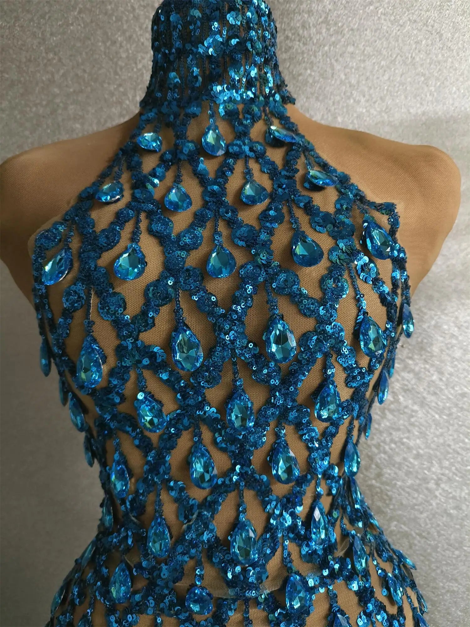 Sexy Women Party Celebrate Evening Prom Dress Sparkly Rhinestones Short Dress Photo Shoot Dress Singer Stage Wear Shaokaojia