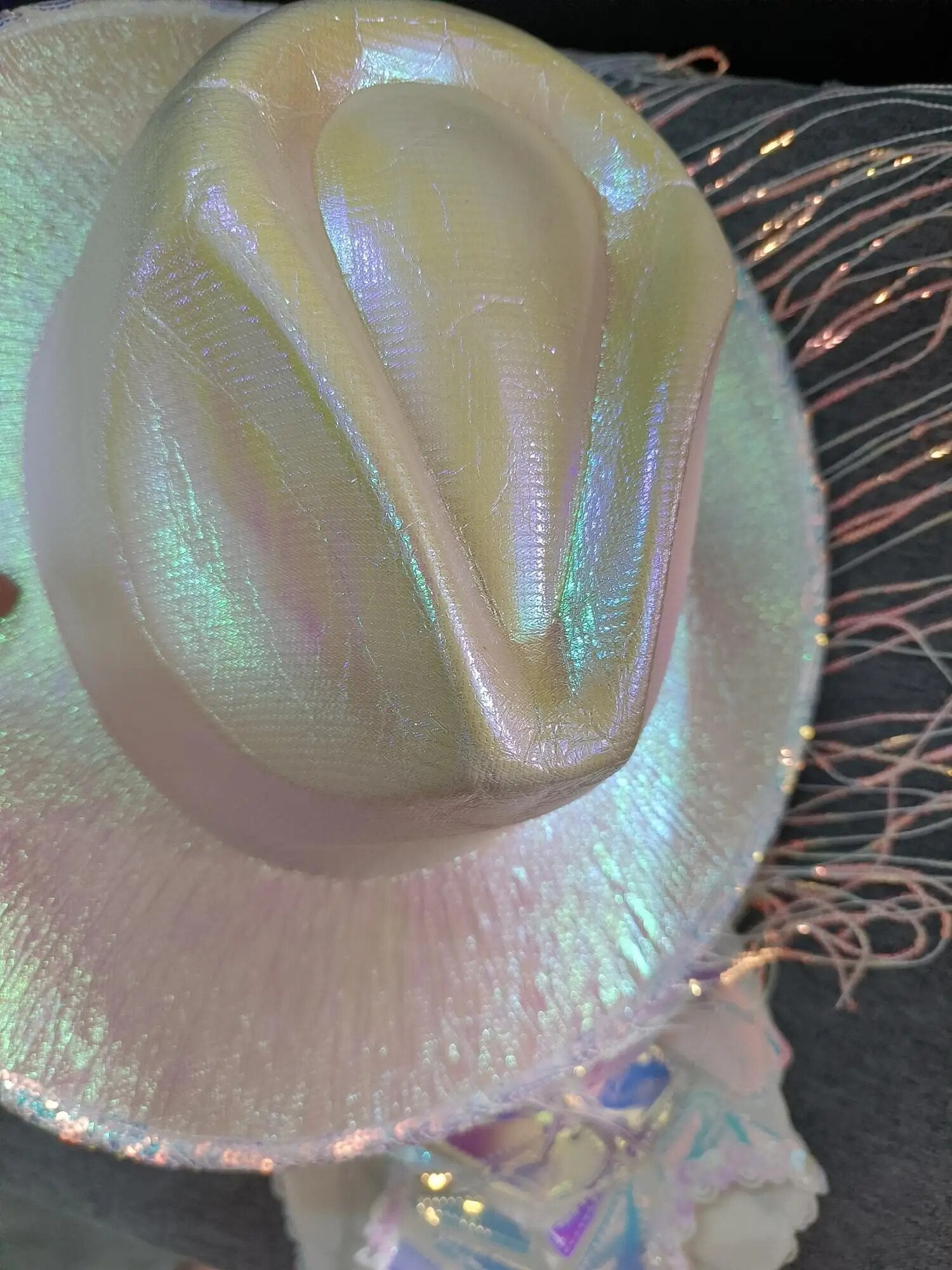 Sparkling Sequin Laser Women Bodysuits with Hat Sexy Backless Dancer Singer Stage Wear Night Club Cheerleading Drag Queen Outfit