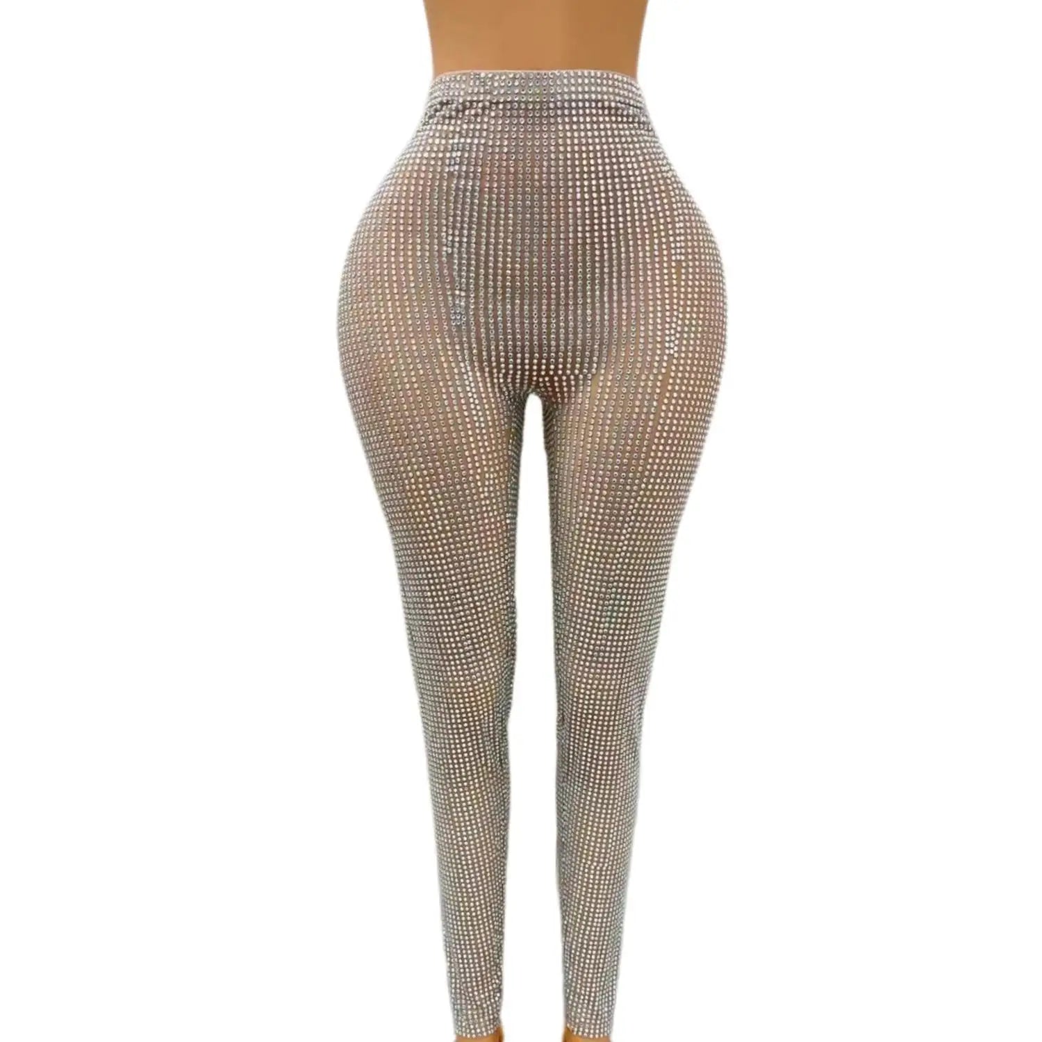 Sparkly Full Crystals Pants Women Club Prom Luxury Leggings Outfit Party Celebrate Glisten Sexy Dance Show Costume