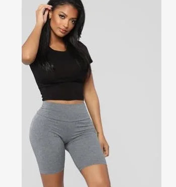 Celebrity Grey Black White Elastic Rayon Bandage Pants Fashion Bodycon Shorts Sports Pant