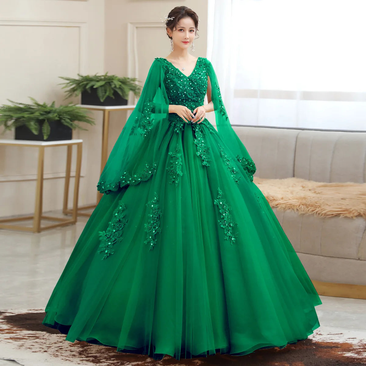 Wedding  Dress Embroidery Long Puffy Dress Host Performance Graduation Dress Birthday Party Bride Bridesmaid Dress Prom Dresses