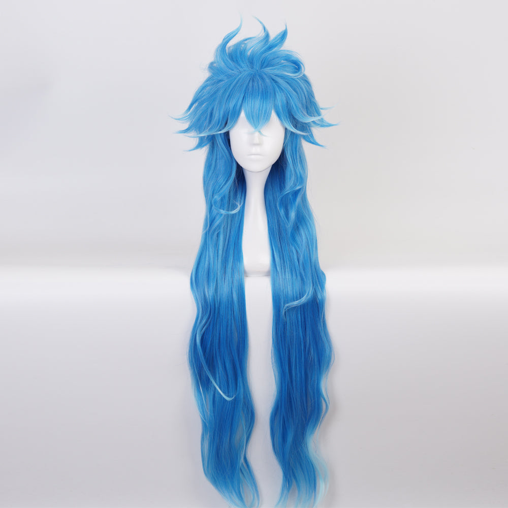 Rulercosplay Twisted Wonderland Idia Blue Long Cosplay Wig