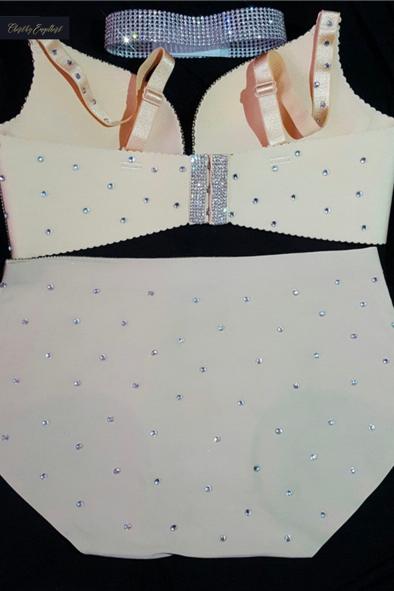 Sparkly Rhinestone Cabaret Glitter Lingerie Bikini Set