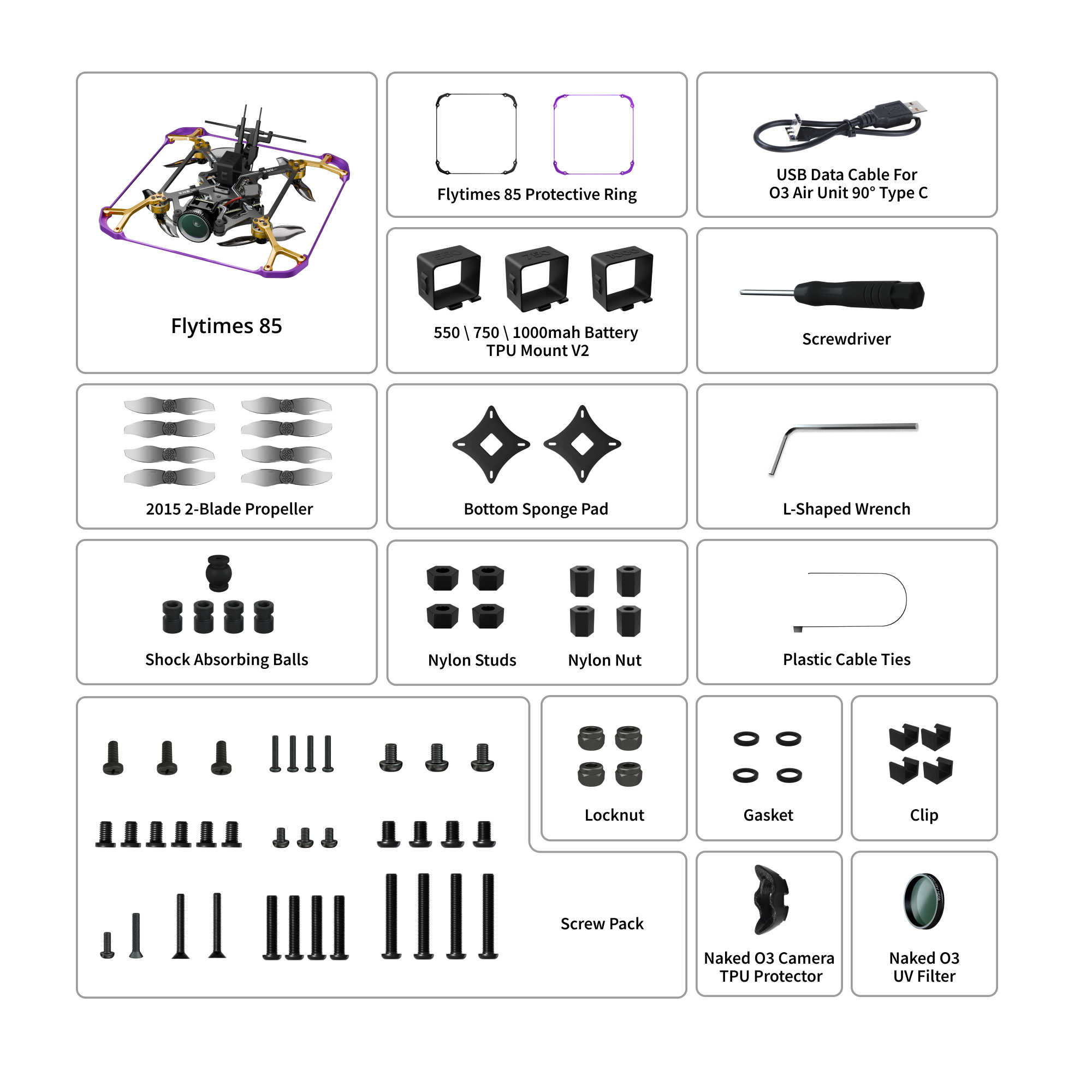 Flytimes 85 HD O3 Lite 2S Micro Drone -FLYWOO