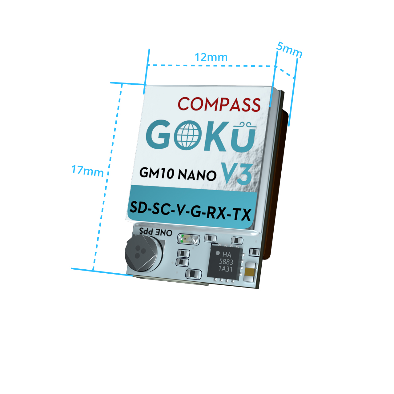 Flywoo GOKU GM10 Nano V3 GPS w/compass — 2.6 g GNSS with integrated QMC5883L magnetometer for tinywhoop long range