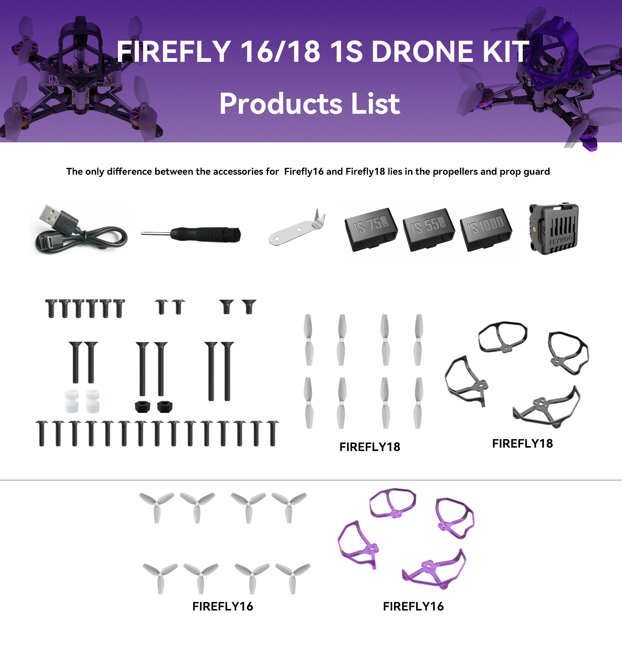 Firefly 16/18 Drone Kit products list image