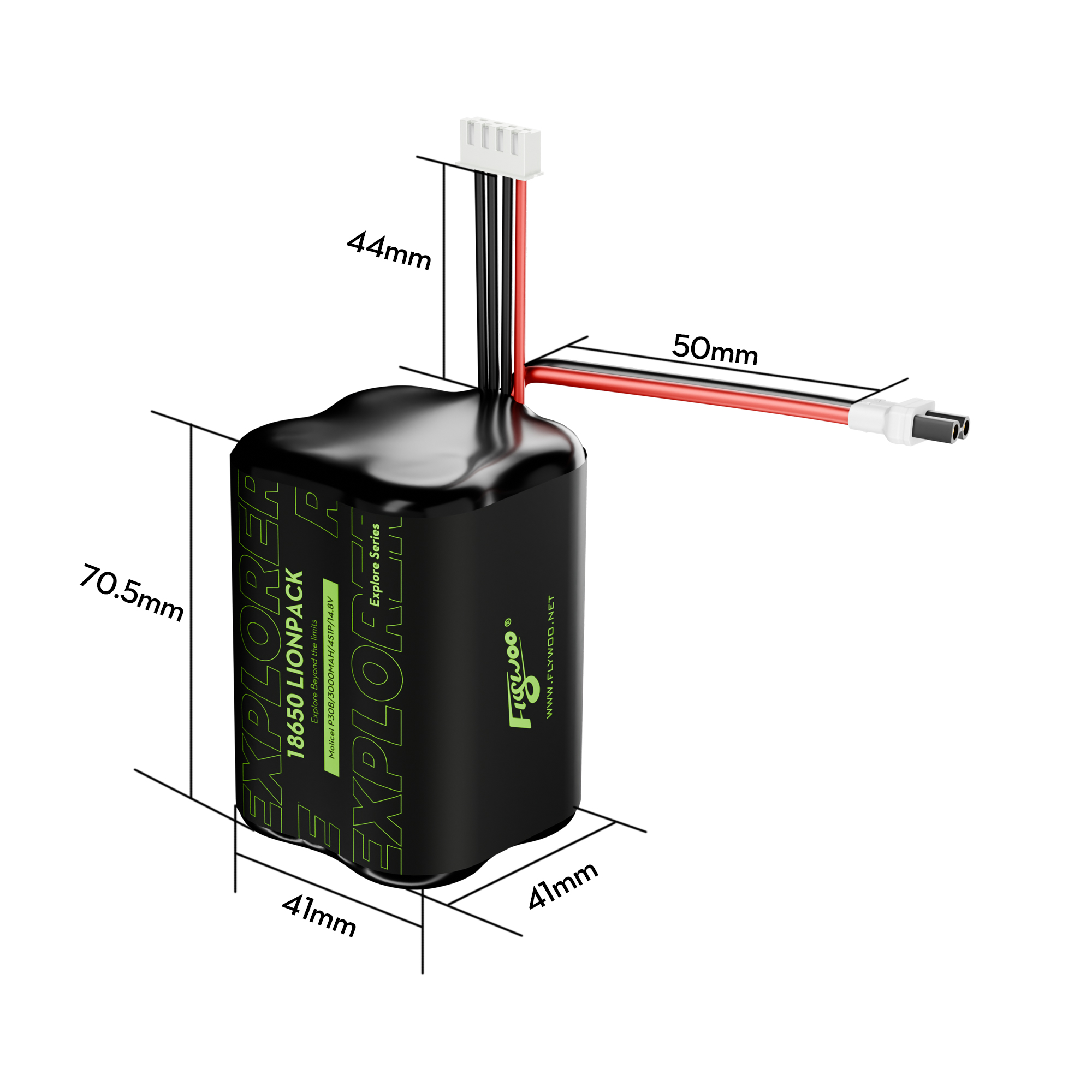 Flywoo Explorer Molicell P30B 18650 4S1P 3000mAh Lionpack Battery